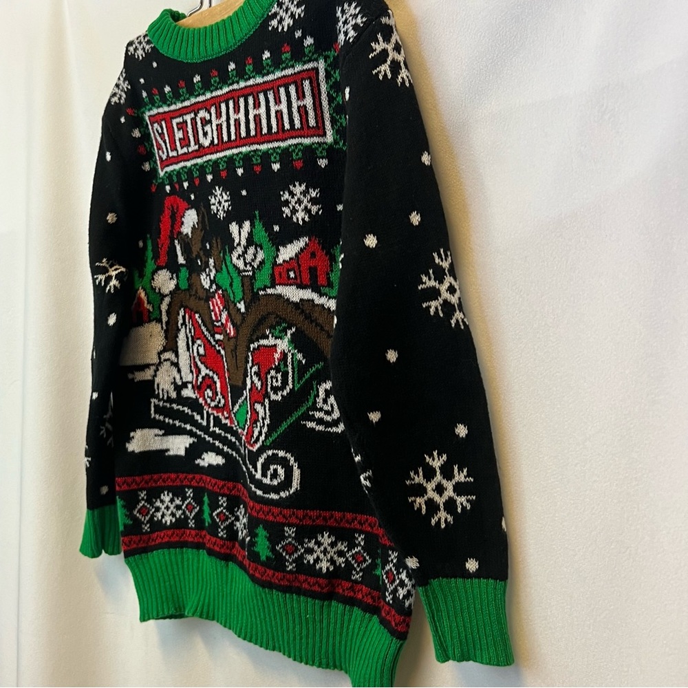 Well Worn Girls / Boys Holiday Christmas Crew Neck Pull Over Ugly Sweater - Picture 4 of 10